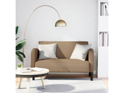 Vidaxl Sofá-luvas 110 Cm Couro Artificial Cappuccino