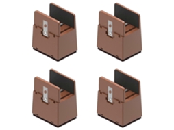 Elevadores para móveis de cama 4 x 5/10 cm, extensores de perna de mesa ajustáveis e resistentes, marrom, Perfect Slowmoose