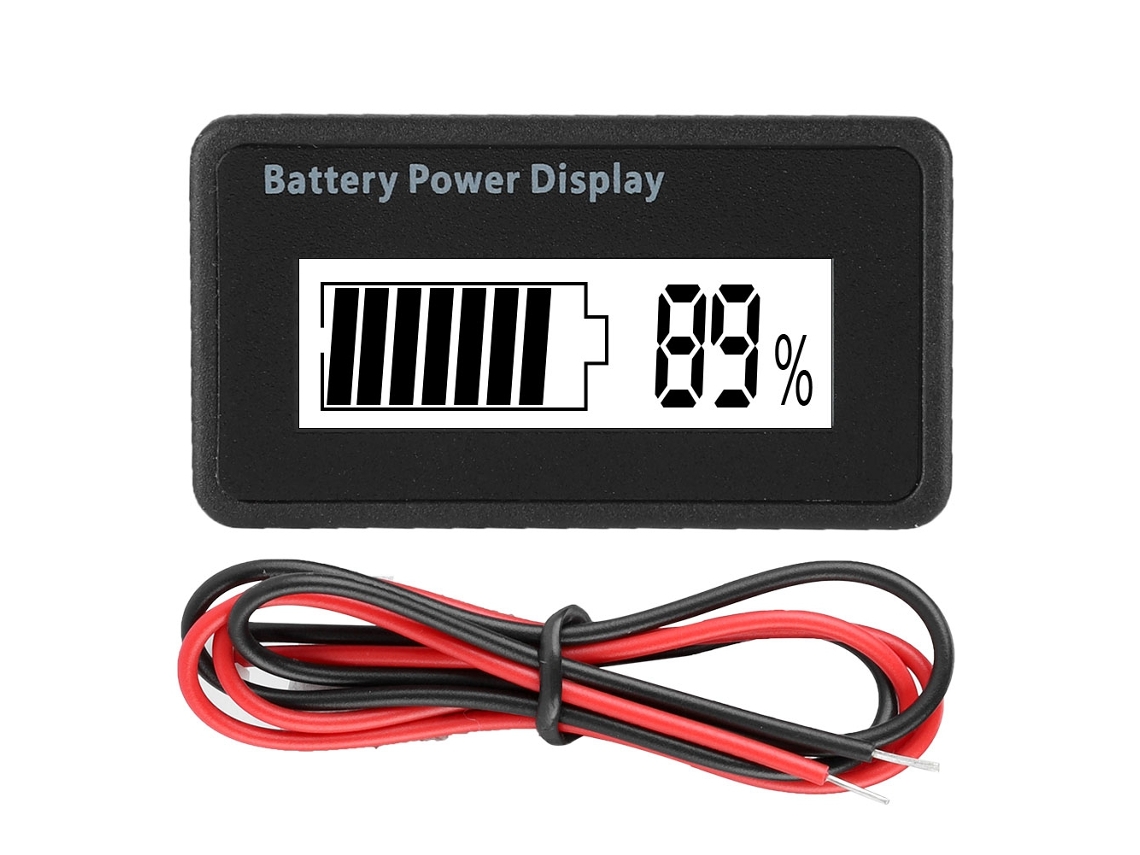 Mali indicador de Capacidade de Bateria com Voltmeter 12 48v Universal com Luz de Fundo Branca Gy 6h