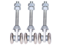 3 Peças Roda Suspensão Porta Deslizante Vidro 35mm