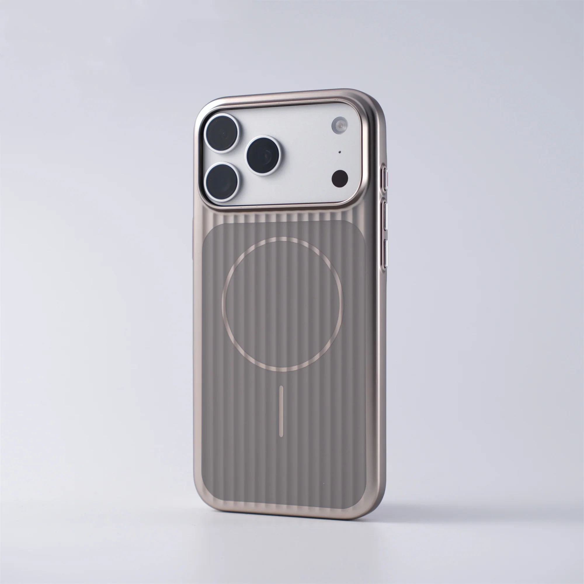 (cinza, Iphone 15 Pro) Capa Magnética Ultrafina Fosca Em Policarbonato Rígido – Compatível Com Carregamento Sem Fio E Resistente A Impactos