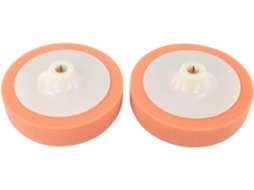 Conjunto De 2 Discos Polimento Esponja Laranja 7 Polegadas Para