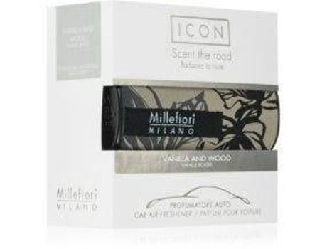 Millefiori Milano Icon Ambientador para Carro em Tecido Baunilha e Madeira
