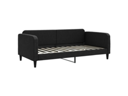 Day Bed, Day Beds Vidaxl Preto Tecido (100 X 200 Cm)