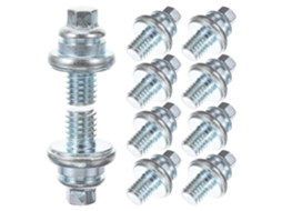 Conjunto De 10 Parafusos Hexagonais Metal Para Terminais Bateria Carro,kit Reforçados