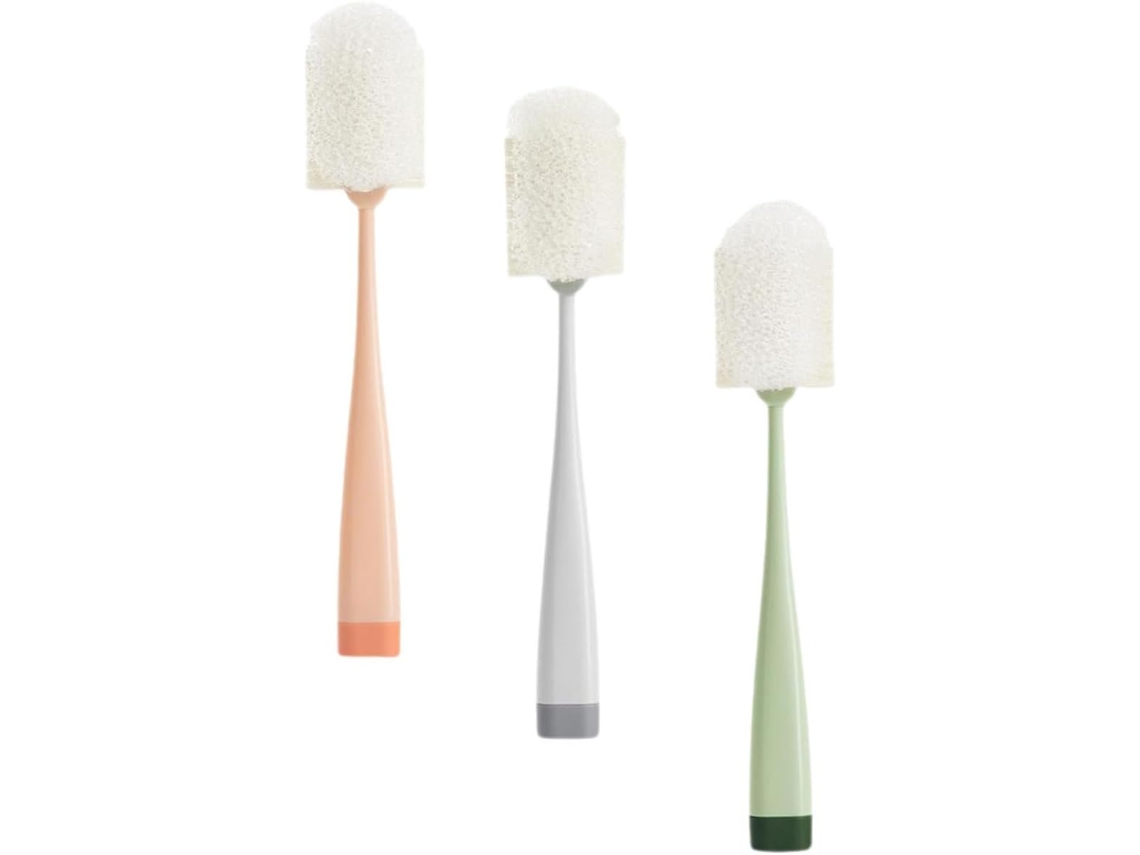 Escova Para Garrafas Nolitoy Limpeza Rápida De Copos E, Com Esponja E Cabo Longo, Conjunto De 3 Peças, Ideal Para Uso
