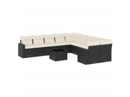 Garden Sofa Set, Garden Sofa Sets Vidaxl Preto Rattan / Vime (n/a)