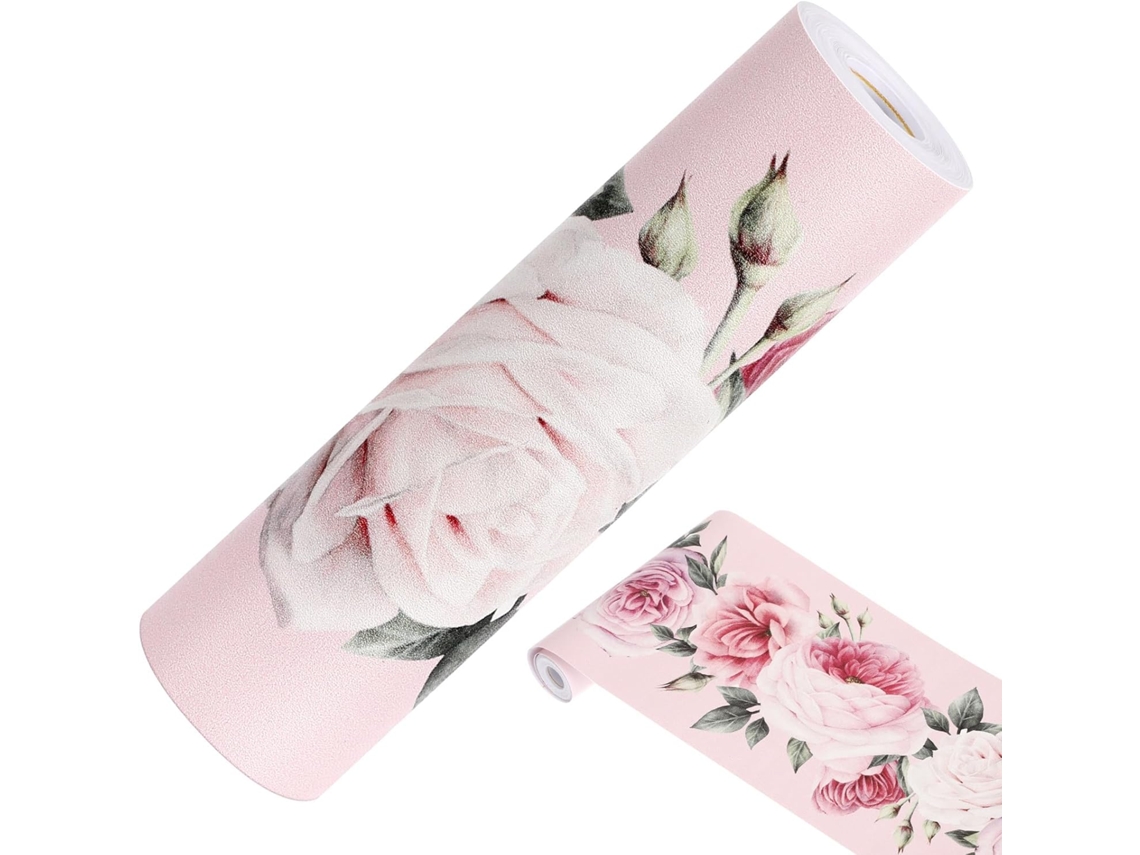 Adesivo De Parede Floral Autoadesivo À Prova D'água De 15x300cm Para Cozinha E Banheiro