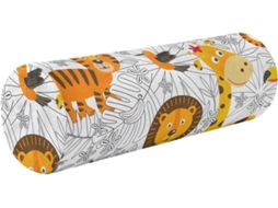 Almofada Cilíndrica Decorativa Ideal para Cabeceira e Apoio Pescoço Fácil de Limpar
