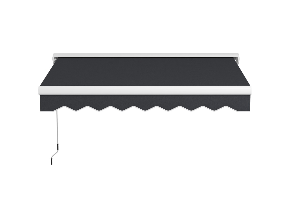 Toldo Retrátil Elétrico 250x200cm (comando Remoto, Cinzento Escuro)