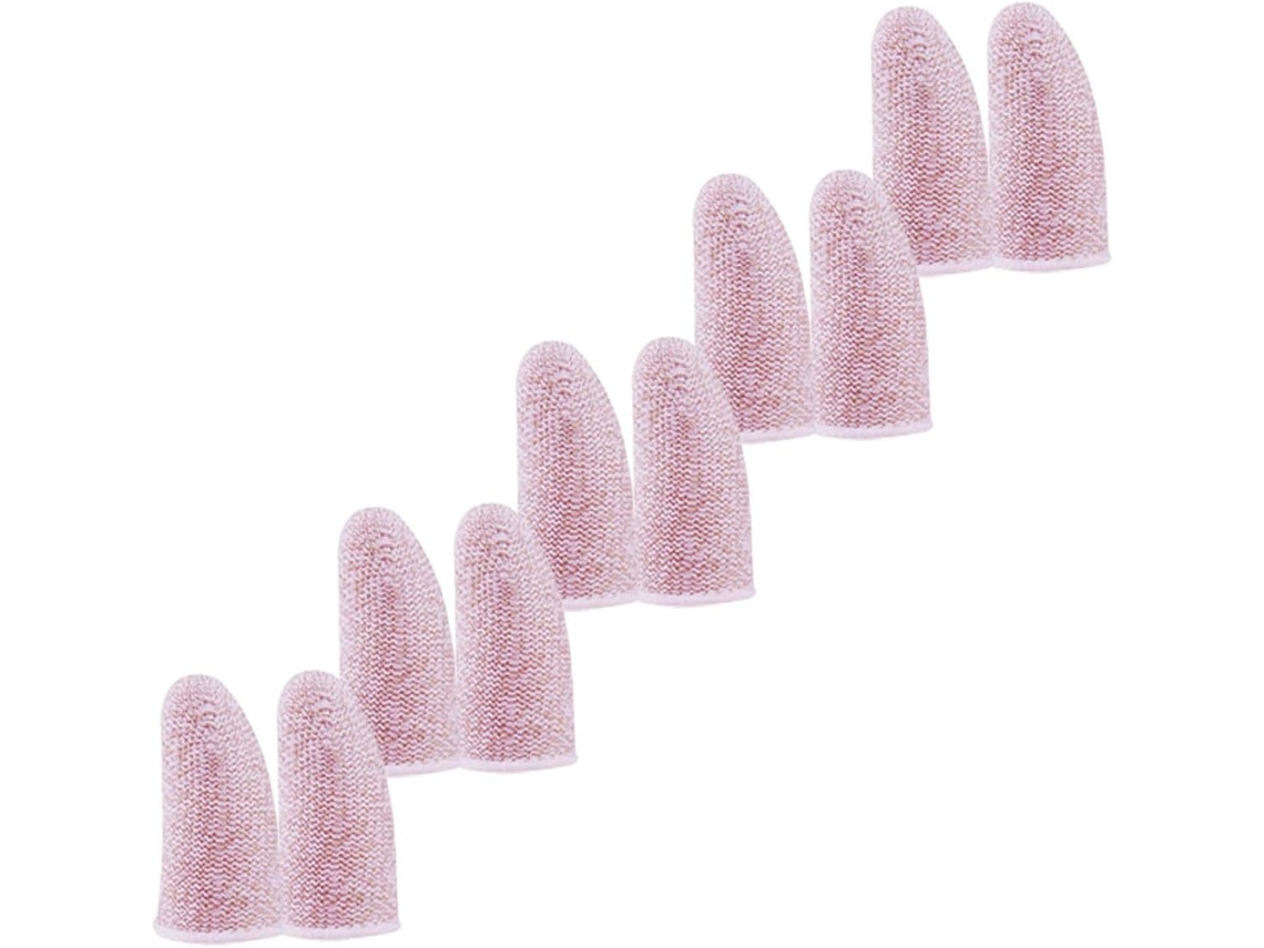 Pacote Com 10 Protetores De Dedo Em Fibra Carbono Rosa, Resistentes Ao Suor E Antiderrapantes Para Jogos, Capas