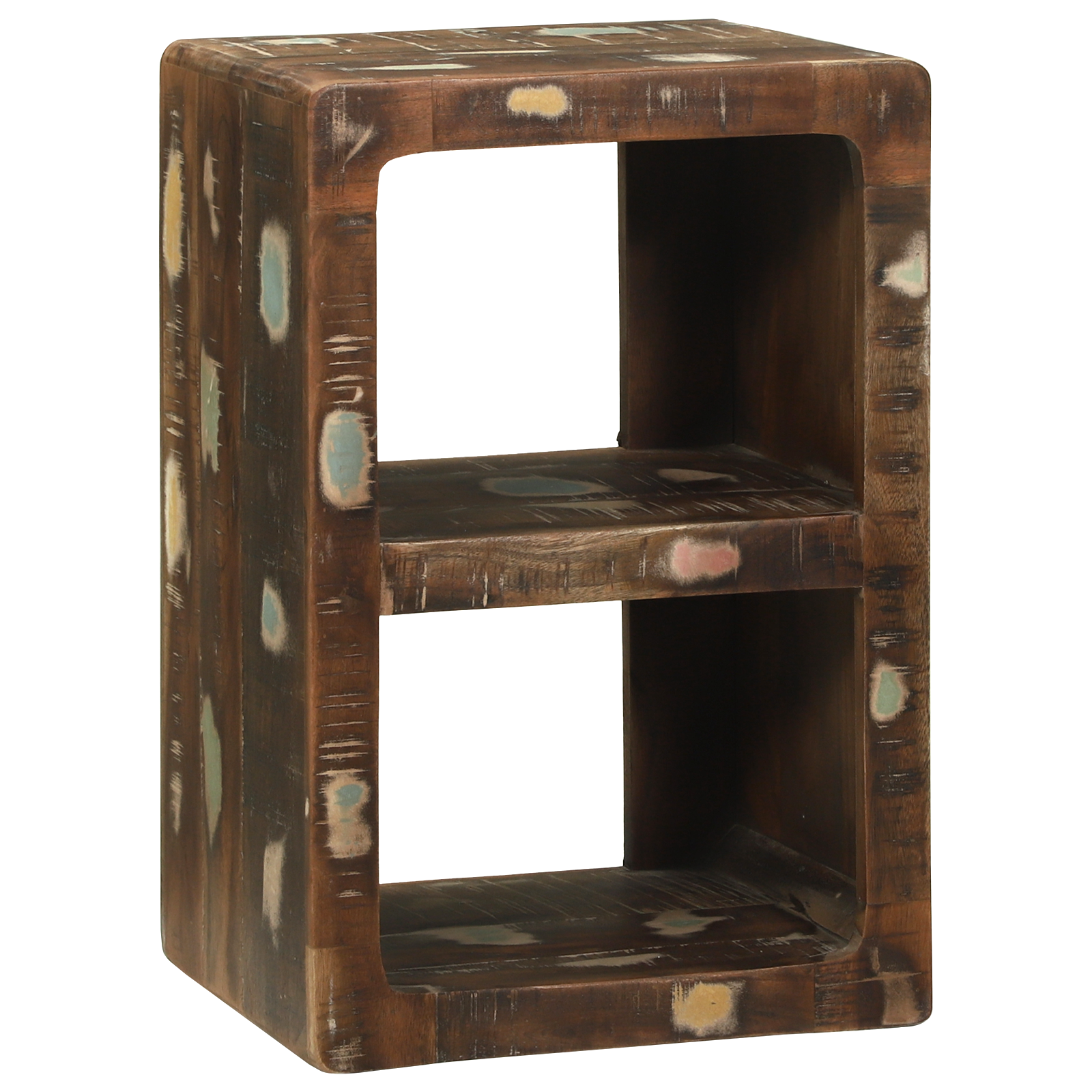 Conjunto 1 Gabinete De Mídia Vidaxl Multicolorido Madeira Recuperada Maciça (36 X 30 X 54 Cm)