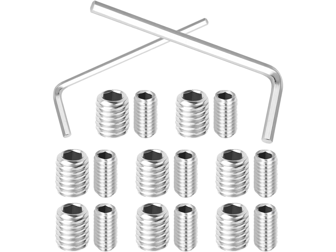 Conjunto De 18 Parafusos Fixação Para Puxadores Geladeira E Freezer Partykindom W11366418 Com Chave Hexagonal, Aço