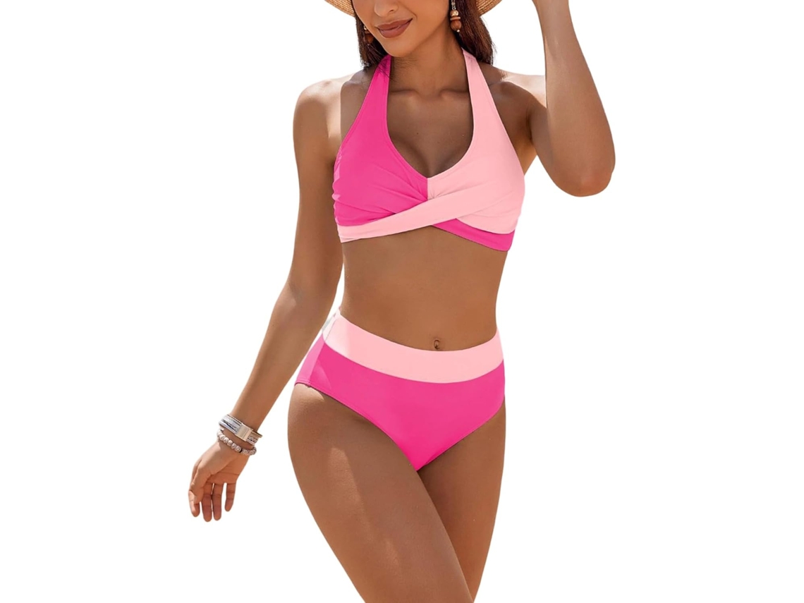 Biquíni Feminino de Estampa Floral com Modelagem Push Up SFUSHOS