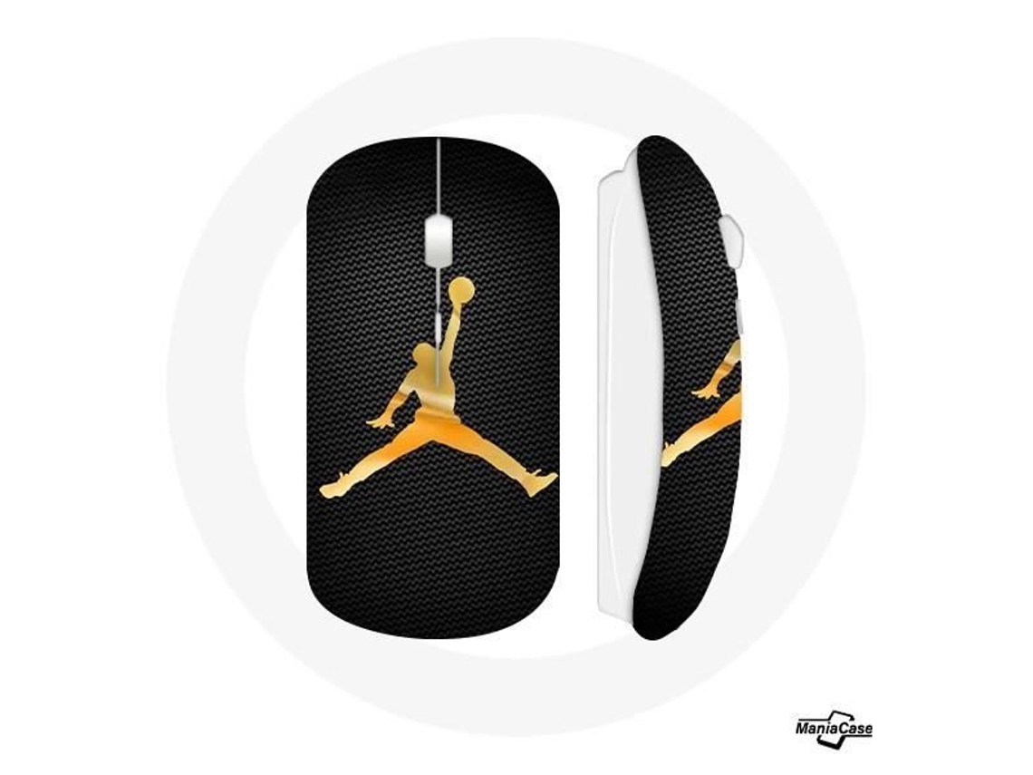 Mouse Sem Fio - Air - Michael Jordan - Amarelo - Usb Wi-fi - Compatível Com Mac E Pc