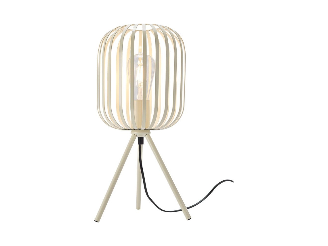 Luminária De Mesa Decorativa 1xe27 23w Ip20 Bege Braytron