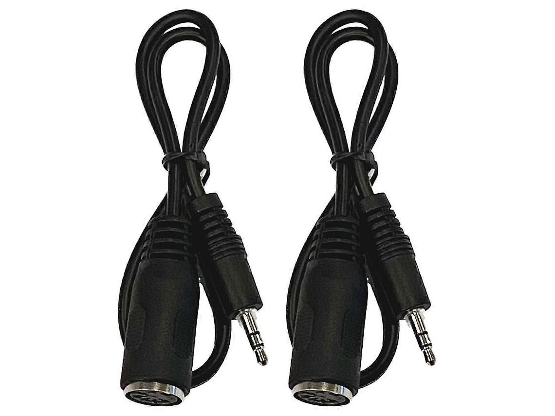 Pacote Com 2 Adaptadores Midi Tipo A Para 3,5 Mm Cabo De 50 Cm (20 Polegadas) E Áudio - Wellngs -aquaforge