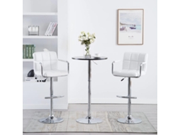 Vidaxl Bancos De Bar 2 Pcs Couro Artificial Branco