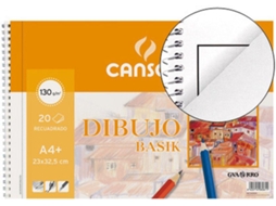 Bloco Desenho Basik Din A4+ Espiral 23x32.5 cm 20 Folhas Microperfurado 2 Furos com Esquadria Preco Uni. Venda Multiplos 10