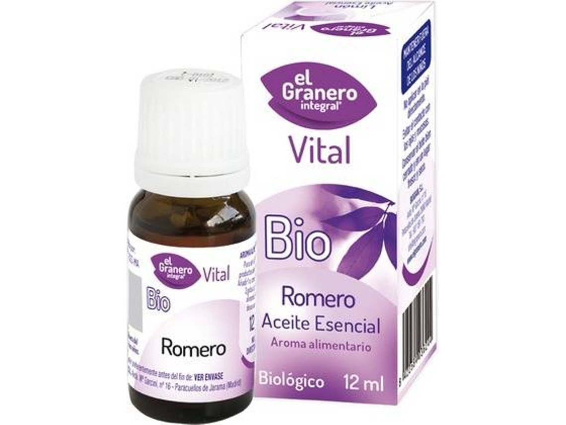 Óleo Essencial EL GRANERO INTEGRAL Alecrim Bio (12 ml de óleo essencial)