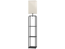 Abajur de Piso com Prateleiras (tecido, Interruptor de Corrente, Sala/quarto, 3 Lâmpadas)