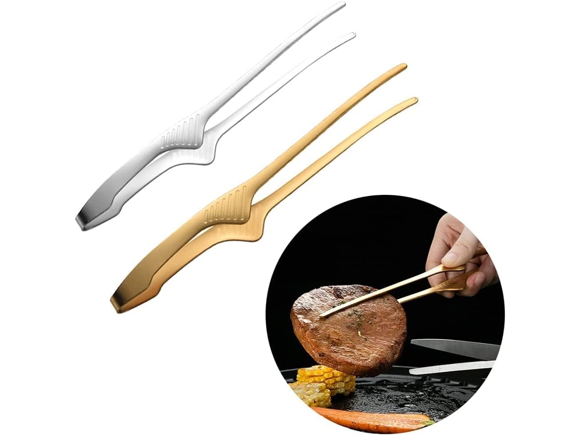 Conjunto De 2 Pinças Aço Inoxidável Independentes Para Churrasco Coreano E Japonês, Pinças De Cozinha Para Cozinhar