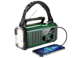 Lurelia Rádio De Emergência Solar, Am/fm, Com Manivela, Usb-c E Lanterna Led