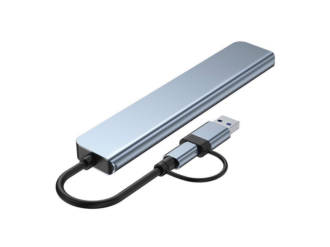 Estação De Segurança Usb-c 8 Em 1 Com Porta Usb, Leitor De Cartão Pequeno E Porta Para Fone De Ouvido, Hub Para Tablets E Smartphones, Multicolorida.