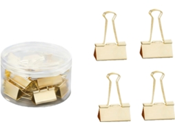 Gzbaby Conjunto de 24 Clipes Grandes para Massa, Clipes Grandes Dobráveis para Mesa, Escola, Loja, Casa, Dourado