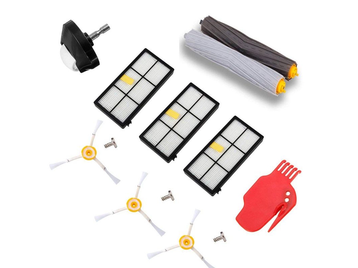 Acessório para irobot roomba 800 900 série robô aspirador de pó peças reposição kit pacote extrator, filtro hepa, escova lateral, f