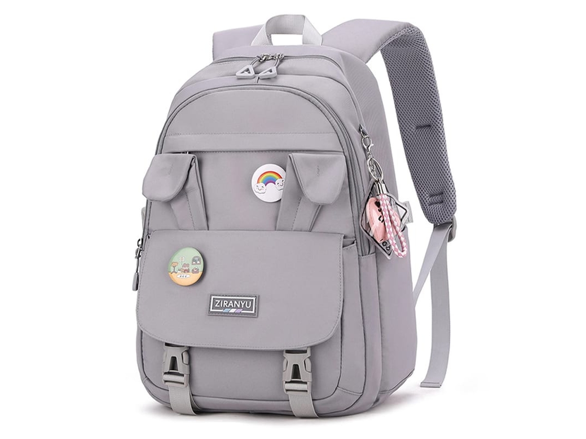 2026-mochila Linjou Para Mulher Impermeável Com Compartimento Para Notebook E Design Antirrobo Cinza