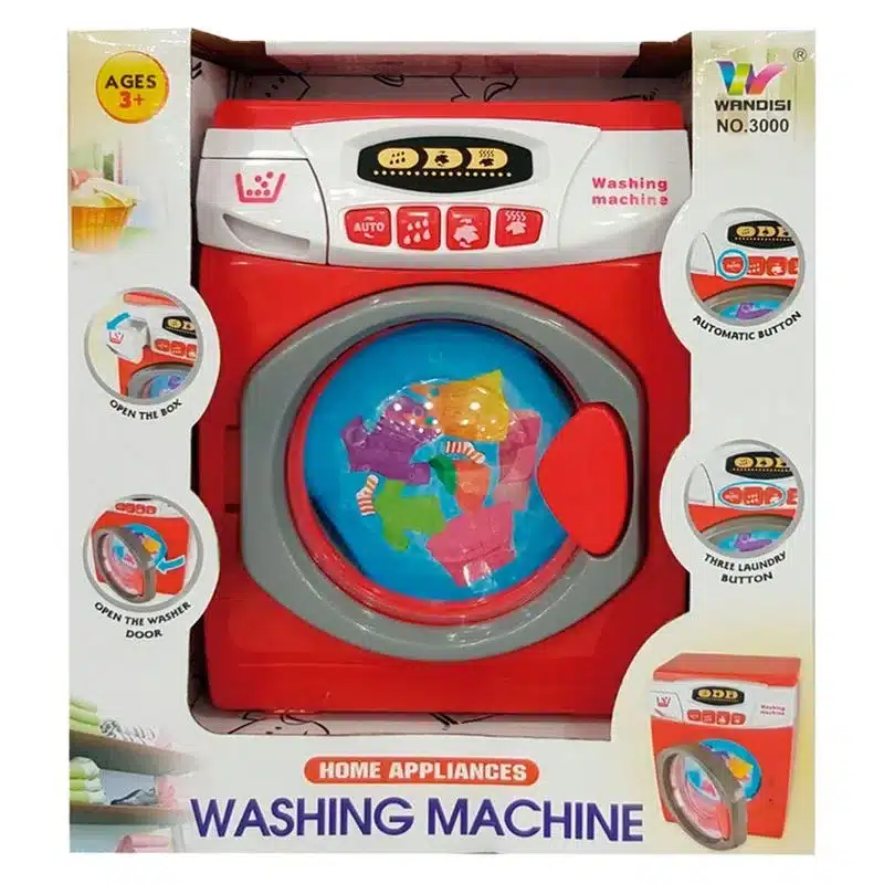 Lavadora Eléctrica Roja De Juguete Con Botones 3000 Innova Toys Innovatoysp24
