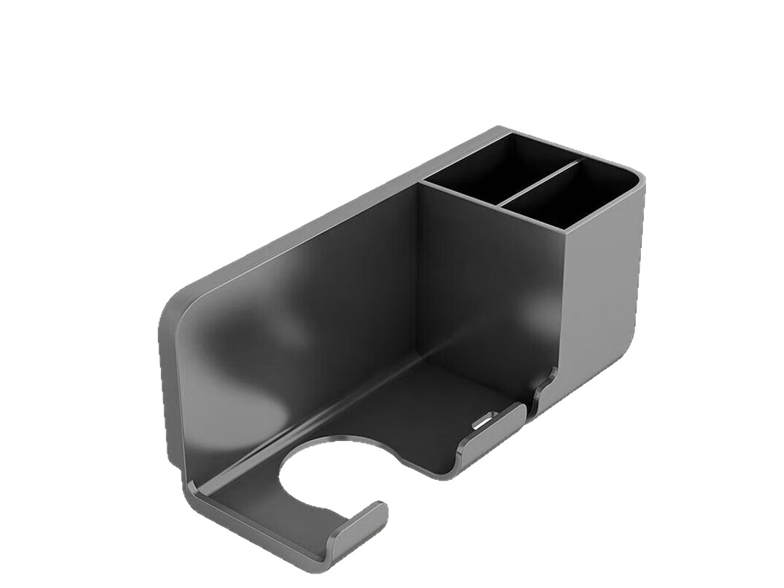 Suporte Para Secador De Cabelo (1 Peça), Material Abs, Montagem Sem Furos, Preto.