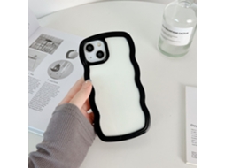 Capa Para Iphone 17 Air Preta Com Ondas De Vento E Transparente Com Airbag Anti-queda