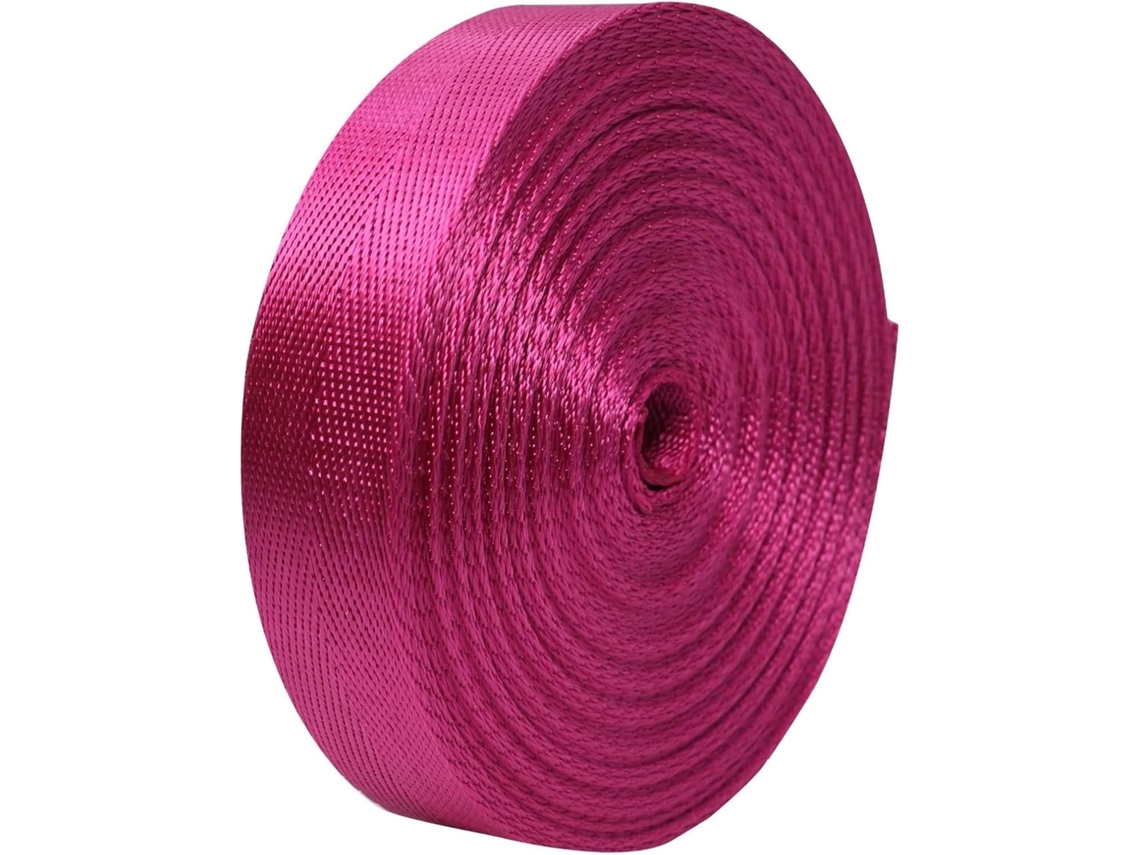 Fita De Nylon Resistente Bolsas, Malas E Acolchoamento, Rosa, 38mm X 10 Jardas