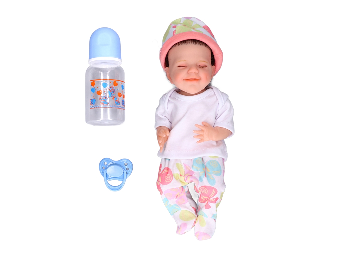 Mali boneca Bebê de Silicone Realista 12 Polegadas com Mamadeira Brinquedo Infantil