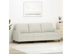Vidaxl Sofá De 3 Lugares 180 Cm Veludo Cor Creme