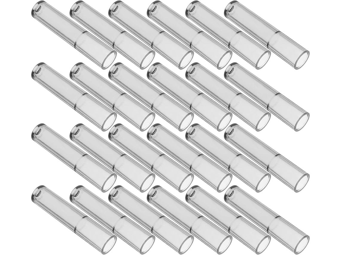 Extensores De Lápis Transparentes De Plástico, Pacote Com 50 Unidades