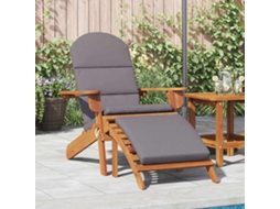 Vidaxl Cadeira De Jardim Adirondack Com Apoio De Pés Acácia Maciça