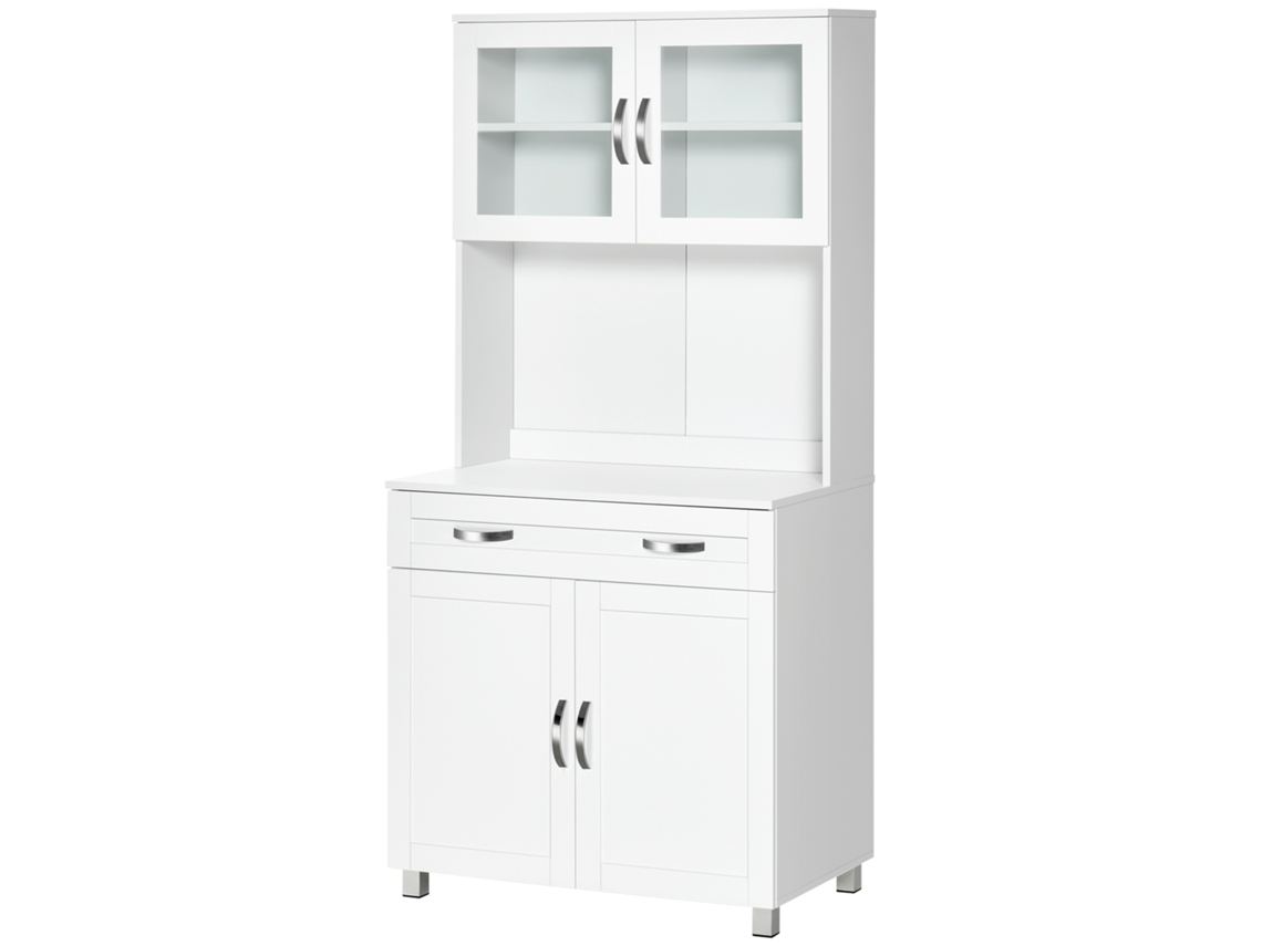 Aparador de Cozinha S/MARCA com Prateleiras Ajustáveis e Gaveta, 80x48x170 Cm, Branco