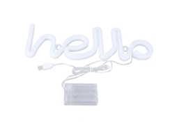 Luz de Neón Led Letras Hello Decorativa Rosa S/MARCA