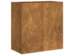 Plantador Vidaxl Marrom Aço Resistente Às Intempéries (80 X 40 X 80 Cm)