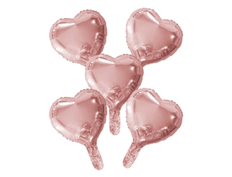 Balões WEFIESTA Coração De Ouro Rosa 23 Cm