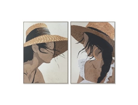 Pintura Dkd Home Decor 104 X 4,5 X 143,5 Cm Chapéu Moderno 2 Unidades