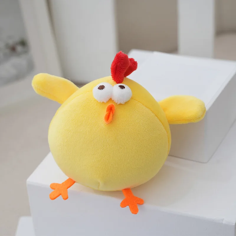 Chaveiro De Pelúcia De Pintinho Gordinho De 12 Cm