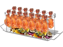 Lurelia Suporte Rotisserie Dobrável Para Frango, Grelha Reforçada Em Aço Inoxidável
