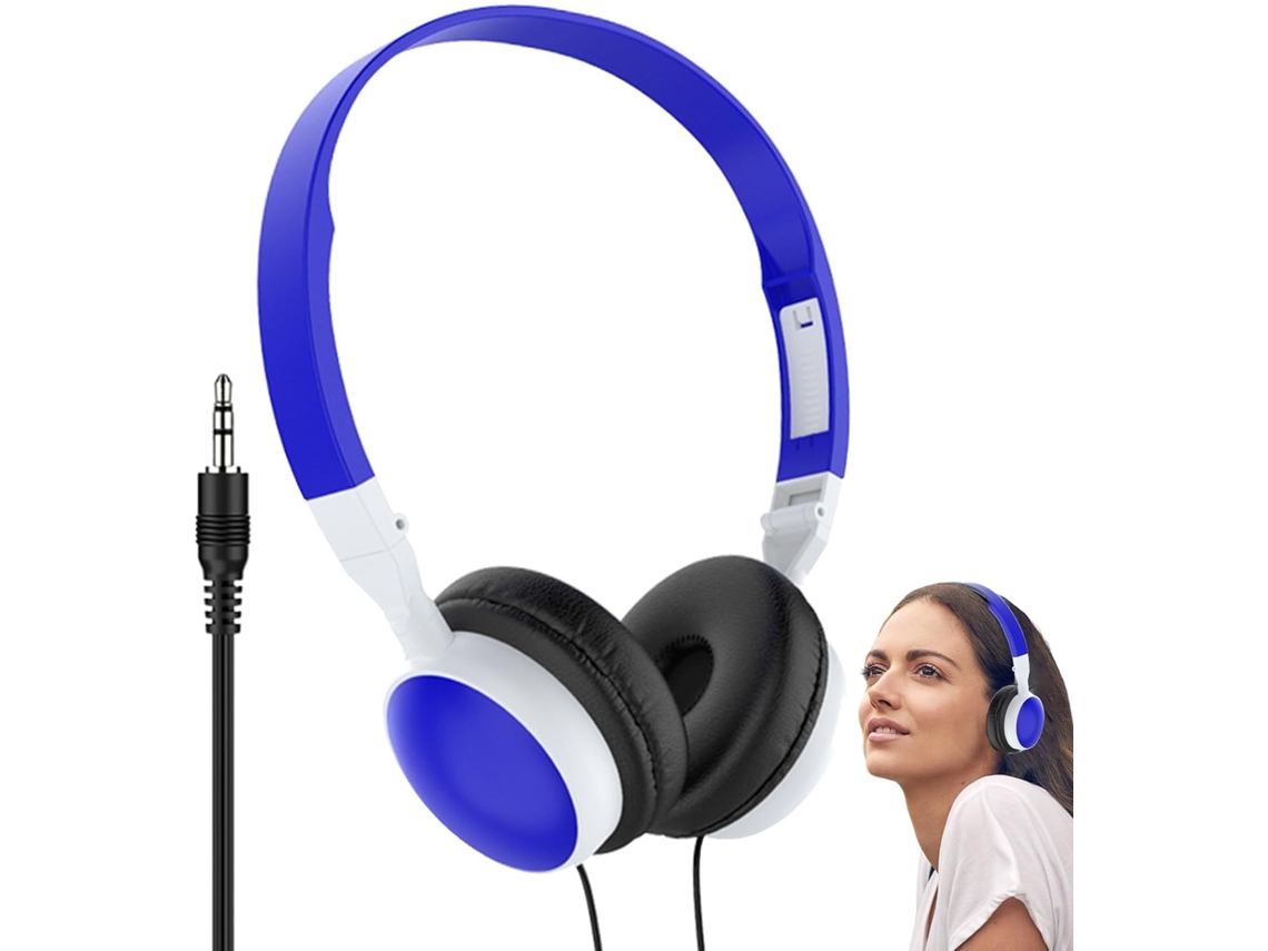 Fones De Ouvido Supra Auriculares – Conexão Com Fio 3, 5mm, Almofadas Macias De Espuma Viscoelástica, Design Com Arco