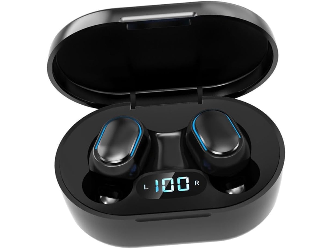 Fone De Ouvido Sem Fio Mini Com Estojo Para E Ao Ar Livre, Preto