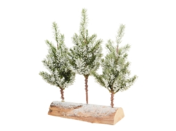 Árvore de Natal Pequena de Madeira para Escritório Decorativa com 3 Árvores de Natal Verdes LAXISCREED