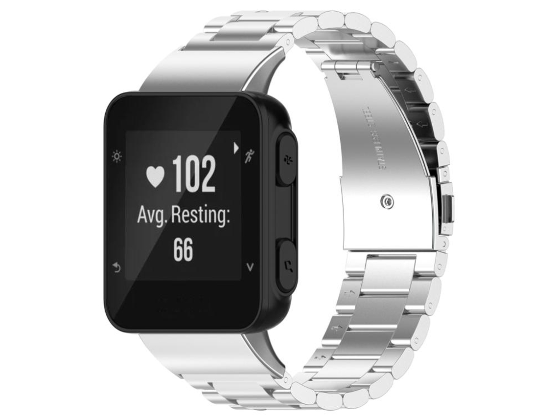Bracelete para Garmin Forerunner 45 / 45s / Swim 2 de aço inoxidável com três contas prateadas XIAOMOYU